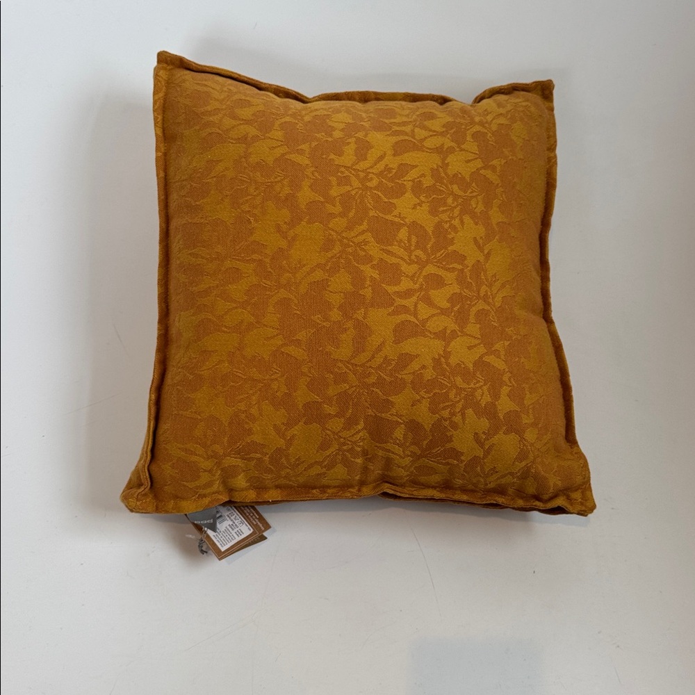 PAD Home Design Concept Gaida Mustard Colored Pillow 15”x15” - Picture 4 of 11